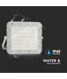 6W LED solcelle projektør - IP65, 4000K, hvid, inkl. solpanel og fjernbetjening