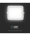 6W LED solcelle projektør - IP65, 4000K, hvid, inkl. solpanel og fjernbetjening