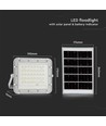80W Solara LED projektør med solcelle - 800lm, IP65, 6400K, inkl. fjernbetjening og solpanel
