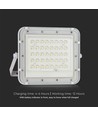 80W Solara LED projektør med solcelle - 800lm, IP65, 6400K, inkl. fjernbetjening og solpanel