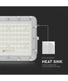 120W Solcelle LED lyskaster med 15W panel - 1200lm, IP65, 4000K, inkl. fjernkontroll og 3m kabel