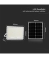 30W Solcelle LED projektør - 2600lm, IP65, 6400K, inkl. solpanel og fjernbetjening, udendørs