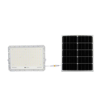 30W Solcells LED strålkastare med fjärrkontroll - 2600lm, IP65, 6400K, inkl. solpanel och batteri