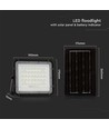 6W Solara LED projektør med solcelle - IP65, 6400K, inkl. fjernbetjening og solcellepanel