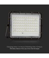 120W Solcells LED strålkastare med panel - 1200lm, IP65, inkl. fjärrkontroll, svart, utomhus