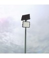 20W solcelle projektør med sensor og fjernbetjening - 1800lm, IP65, 4000K, sort kabinet