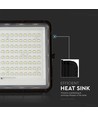 20W solcelle projektør med sensor og fjernbetjening - 1800lm, IP65, 4000K, sort kabinet