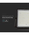20W LED solcelle lyskaster - IP65, 4000K, sort, inkl. solpanel og fjernkontroll