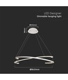 48W LED design hanglamp, wit - Triac dimbaar, 800x1200mm, 4000K, IP20