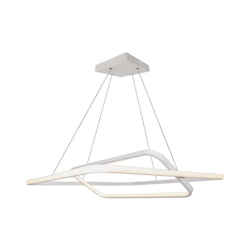 Lampe LED Métal Plafonnier 48W - 600x600xH1200mm, 4000K, blanc, dimmable TRIAC