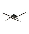 38W LED Metal Loftlampe - 850x850xH105mm, 3000K, sort hus