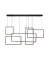 45W LED designer pendel - 120cm, 4800lm, sort, varm hvid, IP20