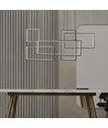 45W LED designer pendel - 120cm, 4800lm, sort, varm hvid, IP20