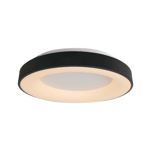 Plafonnier LED décoratif 49W, dimmable - Ø60cm, 106lm/W, noir, 3000K, Triac dimmable