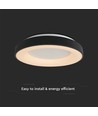 49W LED decoratieve plafondlamp, dimbaar - Ø60cm, 106lm/W, zwart, 3000K, Triac dimbaar