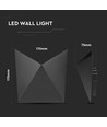 Applique murale LED 5W - IP65, noir, 110lm/W, 17,5x17,5cm, aluminium, source lumineuse incl.