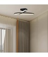 Suspension LED design 20W, Ø25cm - 107lm/W, 4000K, noir, rond, design moderne