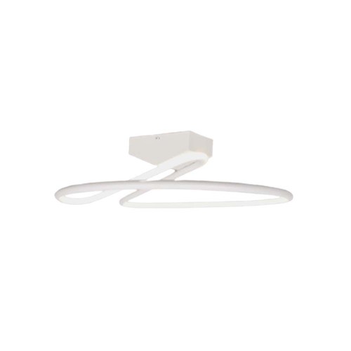 Plafonnier LED design 43W, blanc rond - 4580lm, Ø52cm, 4000K, design élégant