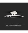 43W LED Designer loftslampe, hvid rund - 4580lm, Ø52cm, 4000K, elegant design