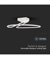 43W LED Designer loftslampe, hvid rund - 4580lm, Ø52cm, 4000K, elegant design