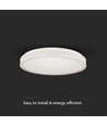 Plafonnier LED designer 18W - Rond, blanc, Ø35cm, 4000K, 1280lm
