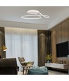 24W Designer LED loftlampe - Ø25cm, hvid, cirkel design, 4000K neutral hvid