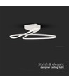 24W LED designer loftlampe - Rund, hvid, 2560lm, 4000K, IP20