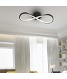 24W Infinity LED designerlampe - 3000K, sort, 360 grader, væg/loftlampe
