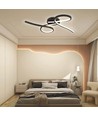 24W LED designer loftlampe - 2560lm, 3000K, sort, 360 grader lysspredning