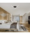 20W LED designer loftlampe - 3 krydsede rør, 105lm/W, sort finish, 3000K