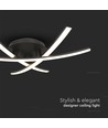 20W LED designer loftlampe - 3 krydsede rør, 105lm/W, sort finish, 3000K