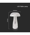 Lampe de table LED rechargeable 1W - Tactile dimmable, 3-en-1 CCT, transparent, Ø16 x 25 cm