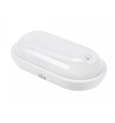 20W LED Technic lampe - IP54, IK07, Oval, 4000K, PIR sensor