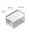 Outlet: 90 cm LED Troldtekt-skinne, CCT - 27W, Akustilight, innfelt, 24V