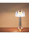 1W oppladbar LED bordlampe, French Gold - 3-i-1, 1800mAh batteri, IP20, 13,5x26,5cm