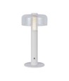 1W LED bordlampe med batteri, hvit - Oppladbar, 3000K, touch dimbar, DC 5V