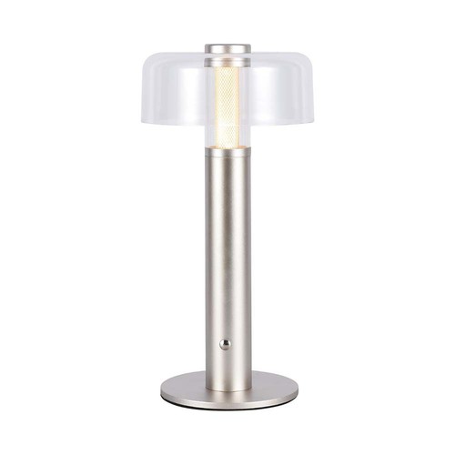Lampe de table LED rechargeable 1W, champagne gold - Tactile dimmable, USB-C, 3000K, 1800mAh, hauteur 30cm