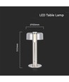 Lampe de table LED rechargeable 1W, champagne gold - Tactile dimmable, USB-C, 3000K, 1800mAh, hauteur 30cm