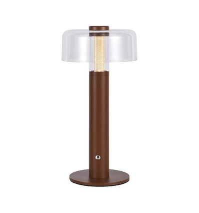Lampe de table LED rechargeable 1W, brun sable - Tactile dimmable, 3000K, USB-C, 150x300mm