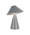 Lampe de table LED rechargeable 3W, CCT - Gris, tactile dimmable, USB-C, métal, 200lm