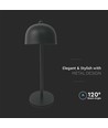 V-Tac Oppladbar bordlampe 3i1 - CCT, svart, IP20, touch dimbar