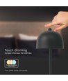 V-Tac Oppladbar bordlampe 3i1 - CCT, svart, IP20, touch dimbar