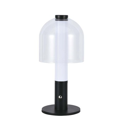 2W LED bordslampa, uppladdningsbar - Touch dimbar, 3-i-1 CCT, svart, USB, inkl. batteri