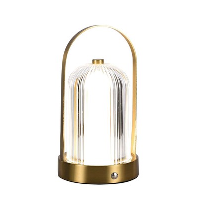 1W uppladdningsbar LED bordslampa, touch dimbar - 3-i-1 CCT, French Gold, 1800mAh batteri, höjd 19cm