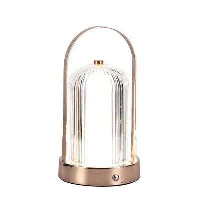 1W genopladelig LED bordlampe, antik bronze - 3-i-1 CCT, dæmpbar, 5V, 1800mAh batteri, højde 19cm