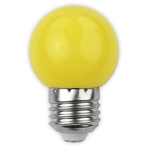 Ampoule LED E27 1W - Jaune, dépolie
