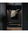 Suspension LED décorative 72cm 24W - Noir, 3240lm, 3000K, IP20, incl. source lumineuse