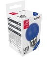 1W Gekleurde LED kroonlamp - Blauw, mat, E27