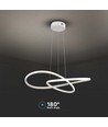 20W LED pendel, Ø50cm - 127lm/W, hvid, cirkulær, 3000K, inkl. lyskilde