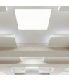 Dalle LED 60x60, 36W - 110lm/W, 2-en-1 encastrable ou en saillie, bord blanc